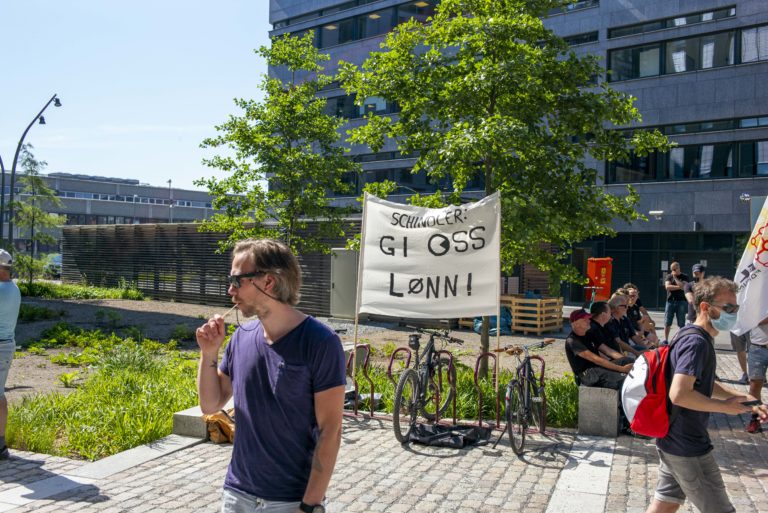 Ny demonstrasjon: Heismontørene i Schindler står fortsatt uten lønn